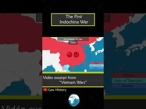 The First Indochina War #geohistory #vietnam #map