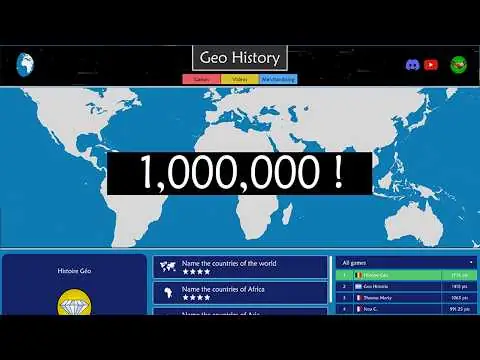 One Million Subscribers! NEW Geography Games